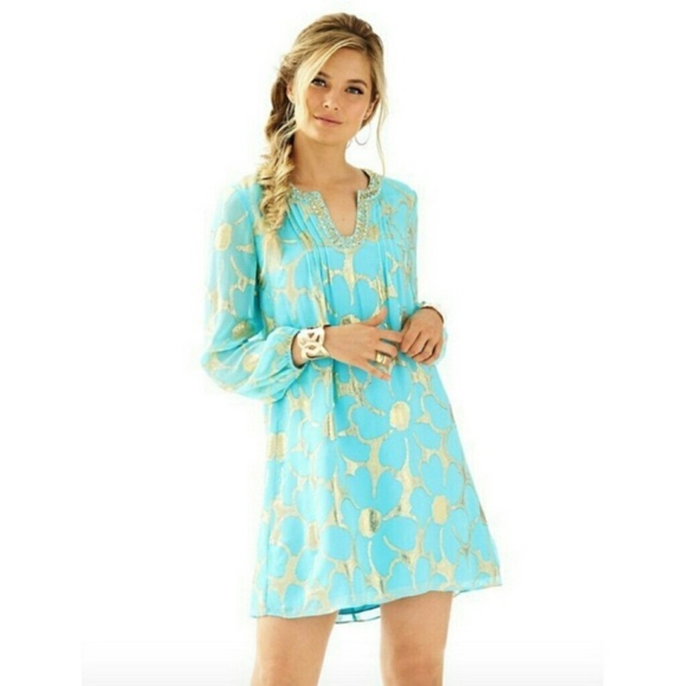 NWT Lilly Pulitzer Colby Dress Sz 6 BreakwaterBlue